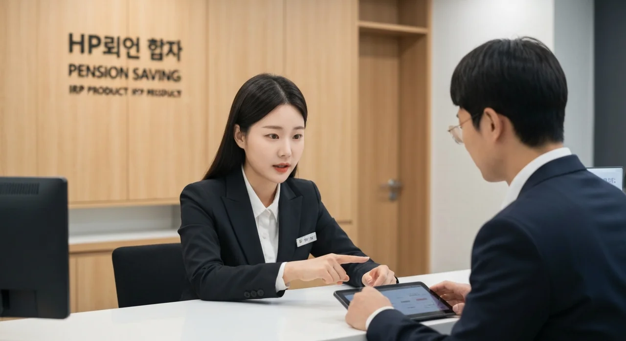 연금저축 IRP 상품 설명하는 상담사