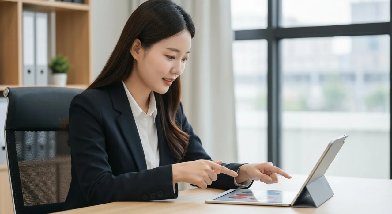 실손보험 상품을 설명하는 상담사