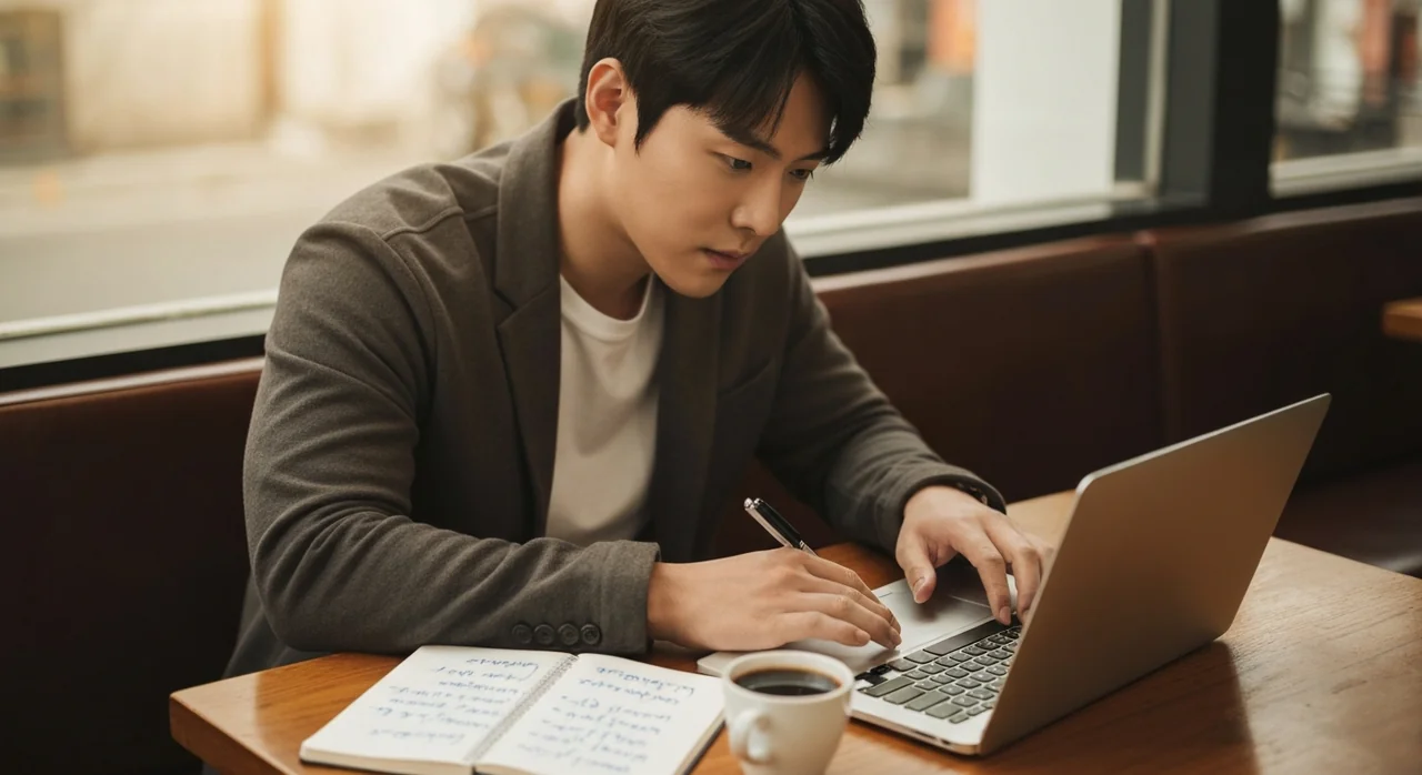 카페에서 쿠팡파트너스 제휴 글을 작성하는 모습