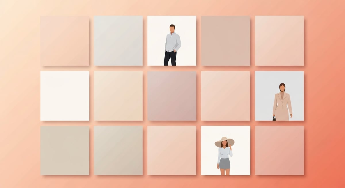 여러 사진을 합치는 포토 콜라주 레이아웃 개념 이미지