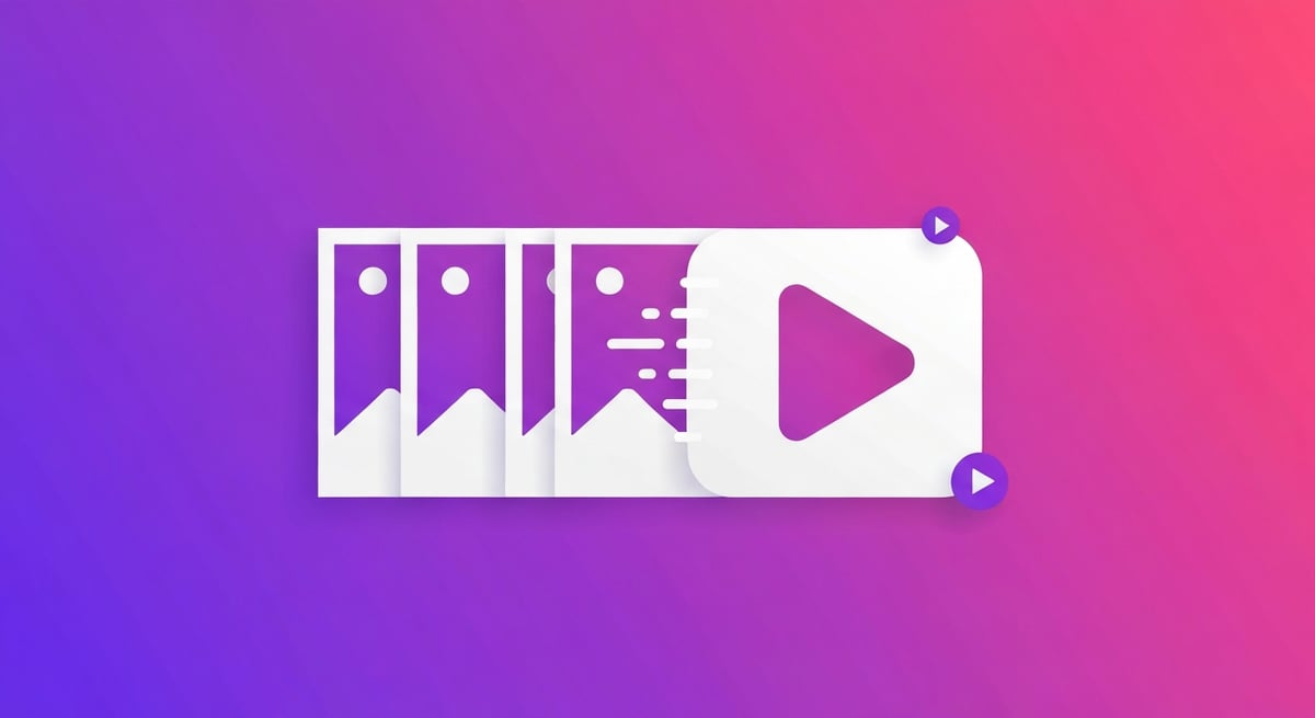 여러 이미지로 GIF 움짤 애니메이션을 만드는 개념 이미지