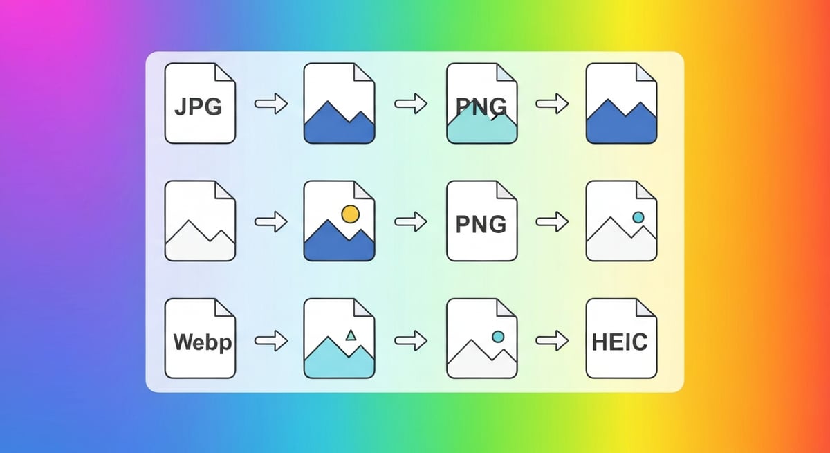 JPG·PNG·WebP·HEIC 이미지 포맷 변환 개념 이미지