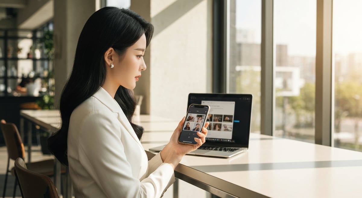 아이폰 HEIC 사진을 JPG로 변환하는 모습