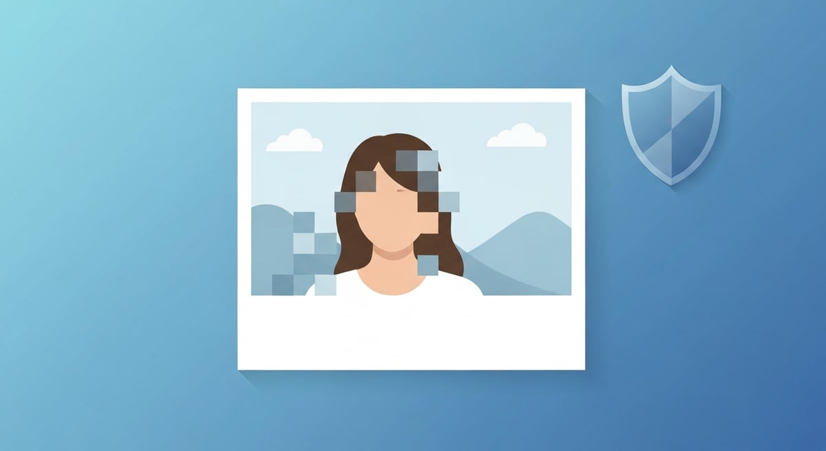 얼굴·번호판 등 개인정보 영역 모자이크 처리 개념 이미지