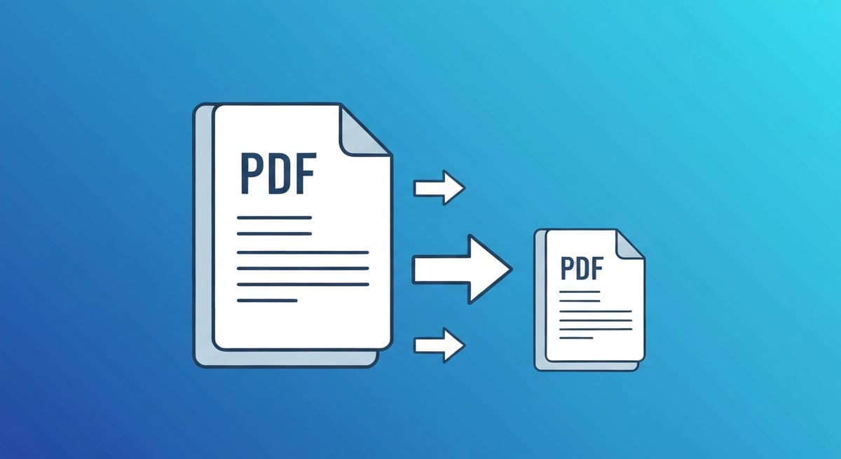 PDF 파일 용량을 작게 압축하는 개념 이미지