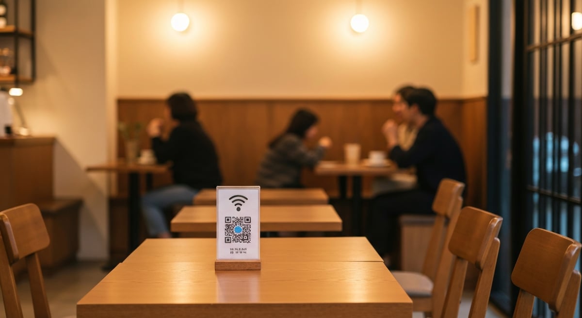카페·매장에서 쓰는 Wi-Fi QR코드 활용 예시